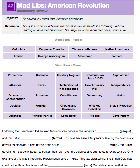 1.21 american revolution assignment
