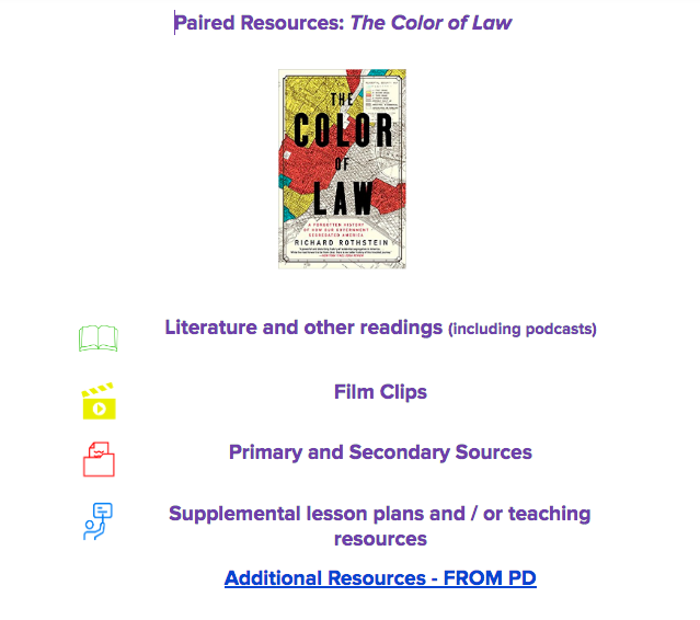 Paired Resources Color of Law New Visions Social Studies